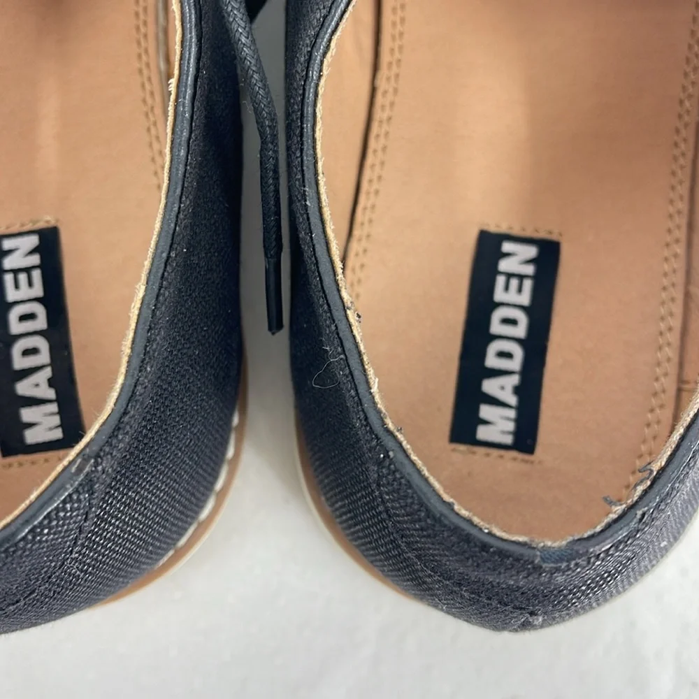 MADDEN SIZE 13M Men's Black Canvas Tie Shoes